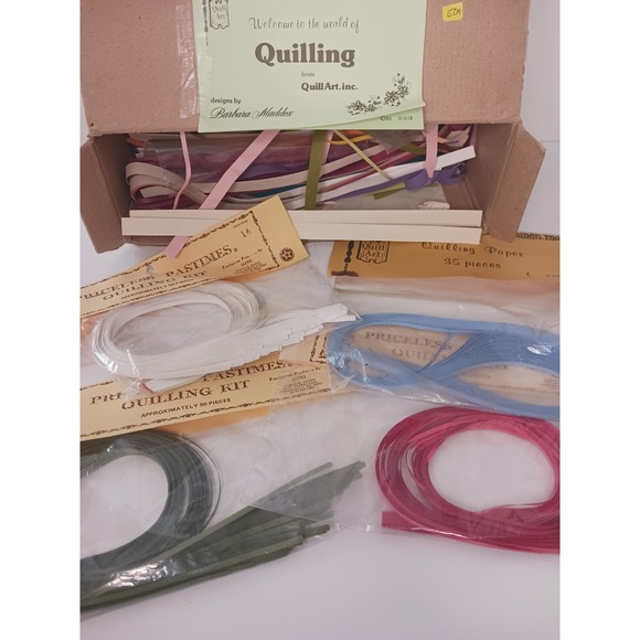 Lot‎ Of Quilling paper strips Quill Art- Red/Green/Blue/White/Purple By Gini - Picture 1 of 8